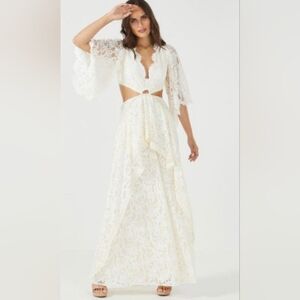 #NWT #NeverWorn BCBGMAXAZRIA Norma White Maxi Lace Evening Dress